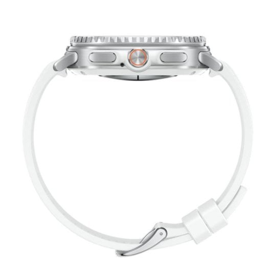 Samsung Galaxy Watch8 Classic 4G LTE GPS NFC 46mm Super AMOLED Blanc Taille Unique IP68 Pulsomètre