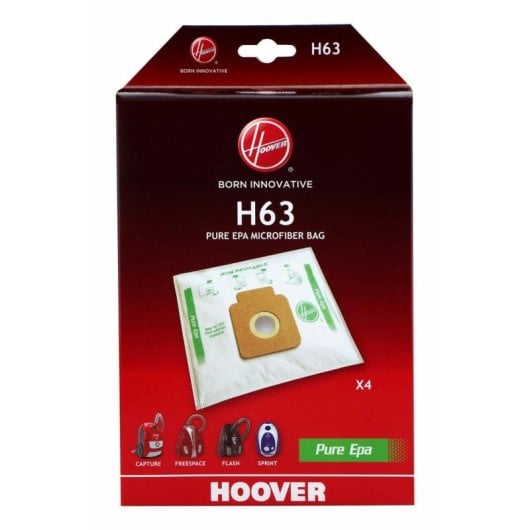 Saco do pó Hoover H63 Microfibra Branco 4 unidades