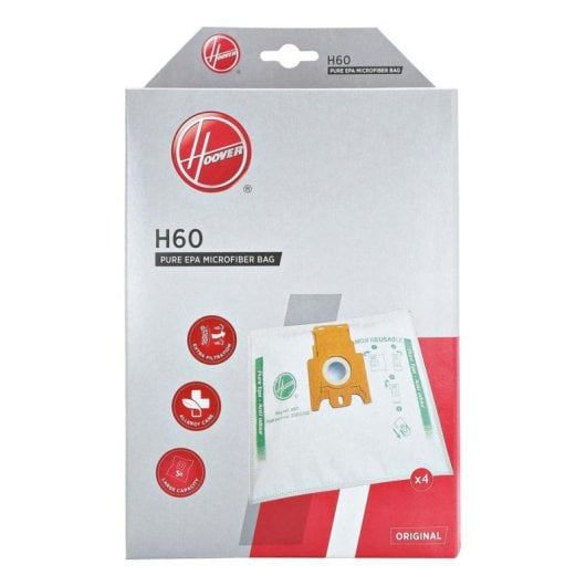 Saco do pó Hoover H60 Microfibra Branco 4 unidades para aspirador cilíndrico