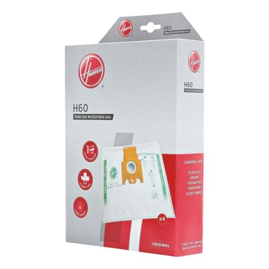 Saco do pó Hoover H60 Microfibra Branco 4 unidades para aspirador cilíndrico