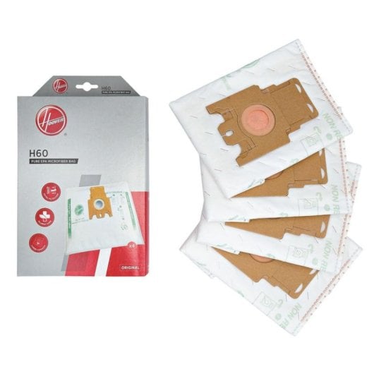 Saco do pó Hoover H60 Microfibra Branco 4 unidades para aspirador cilíndrico