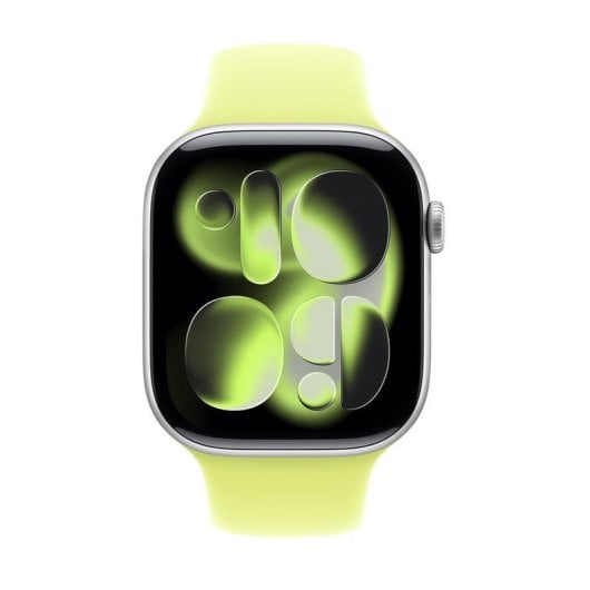 Correia Apple MFGW4ZM/A Amarela M/L Fluoroelastómero Fecho Buckle para Apple Watch 44mm 45mm 46mm 49mm