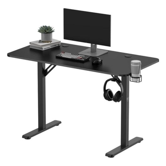 Mesa Gaming REKT 120 cm Fibre de carbone Métal Support casque et gobelet