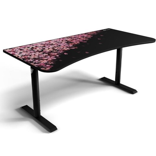 Mesa Gaming Arozzi 160cm Fibre de bois Passes câbles Hauteur réglable