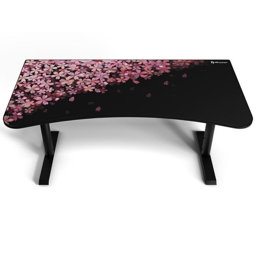 Mesa Gaming Arozzi 160cm Fibre de bois Passes câbles Hauteur réglable