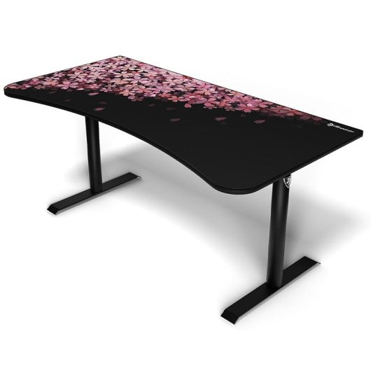 Mesa Gaming Arozzi 160cm Fibre de bois Passes câbles Hauteur réglable