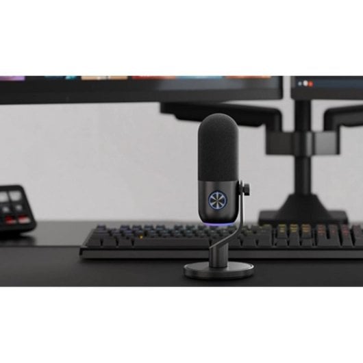 Microfone Streamplify MIC Mini USB cardioide com RGB e botão mute