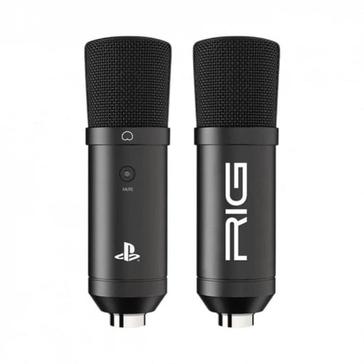 Micrófono Nacon RIG M100 HS USB cardioide con trípode y filtro antipop