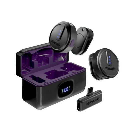 Micrófono Streamplify MIC GO USB tipo C omnidireccional ligero sin retroiluminación