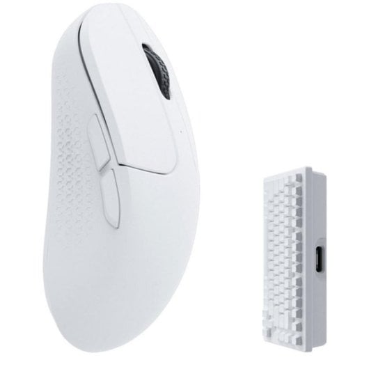 Souris Keychron M3M-A5 RF Wireless Bluetooth 26000DPI Blanc 4000Hz Ergonomique