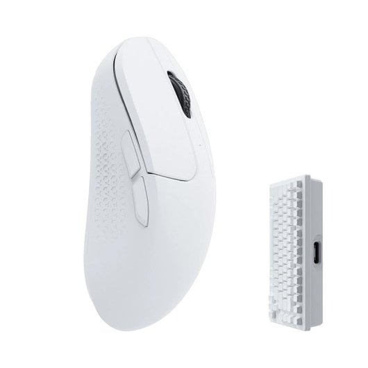 Souris Keychron M3M-A5 RF Wireless Bluetooth 26000DPI Blanc 4000Hz Ergonomique