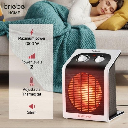 Chauffage Briebe HT1182 Chauffage à Faible Consommation 2000W Air Chaud/Froid