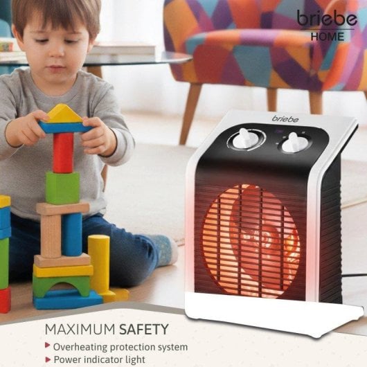 Chauffage Briebe HT1182 Chauffage à Faible Consommation 2000W Air Chaud/Froid