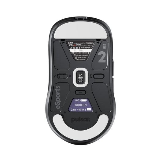 Ratão PULSAR X2H v3 eS Medium Wireless USB-C 32000 DPI Preto OLED