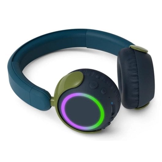 Auriculaires Philips TAK4200CT/00 sans fil Bluetooth pour appels et musique avec réduction de bruit, LED, bleu et vert