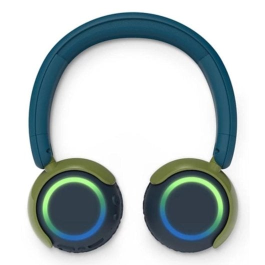 Auriculaires Philips TAK4200CT/00 sans fil Bluetooth pour appels et musique avec réduction de bruit, LED, bleu et vert