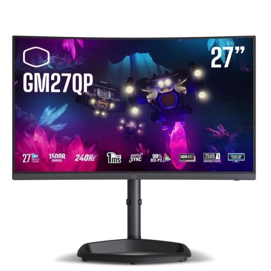 Monitor Cooler Master GM27QP 27" QHD 240Hz VA Curvo 1ms HDR400