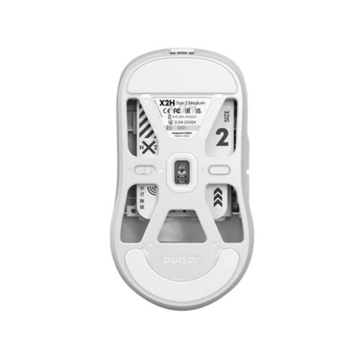 Ratón Pulsar X2-H Wireless 26000 DPI Blanco 54g Palm Grip 100h Autonomía