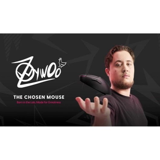Ratón Pulsar ZywOo The Chosen Mouse Wireless 32000DPI 8000Hz Preto Edição Limitada