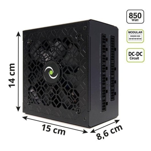 Netzteil TECNOWARE Typhoon 850W 80 Plus Gold Vollmodular DC-DC Flachkabel