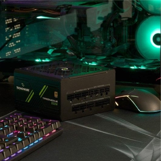 Netzteil TECNOWARE Typhoon 850W 80 Plus Gold Vollmodular DC-DC Flachkabel