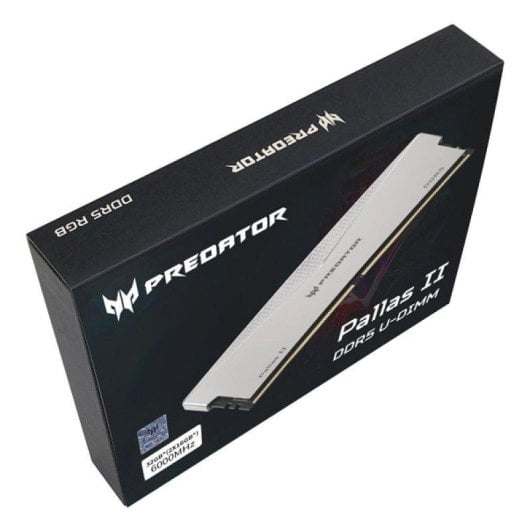 Memoria RAM Acer Predator PALLASII-32GB-6000-1R8-2XV9 32GB 2x16GB DDR5 6000MHz CL34 Intel XMP AMD EXPO Silber