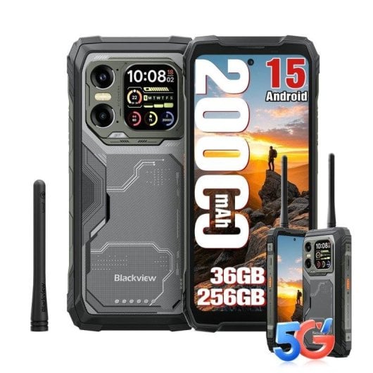 Blackview Xplore 1 12GB 256GB 6.78" 120Hz FHD+ 5G Dual SIM Walkie Talkie IP69K 20000mAh Android 15 Negro
