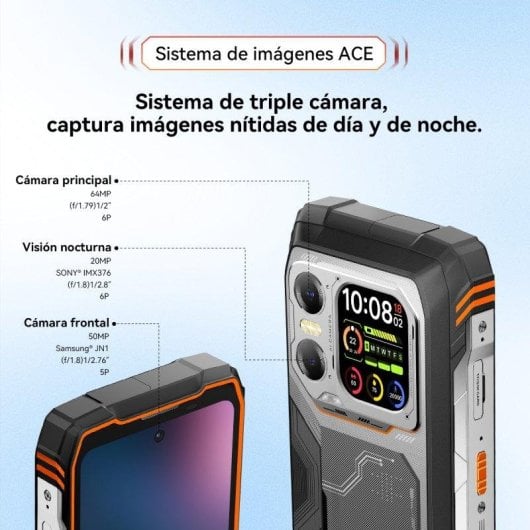 Blackview Xplore 1 16GB 512GB 6.78" FHD+ 120Hz 5G Dual SIM Walkie Talkie 20000mAh Android 15 Negro