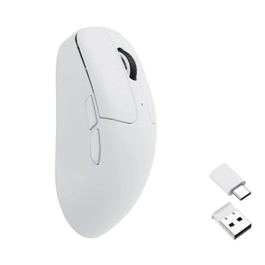 Ratón Keychron M2-A3 Inalámbrico Triple Modo 26000DPI Blanco Ergonómico Gaming