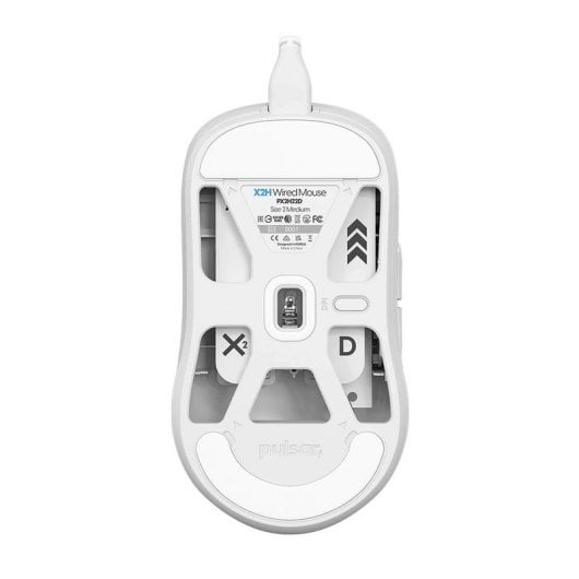 Rato Pulsar X2-H Fio Sensor 26000DPI Branco Liga Ultra leve Encoders Blue
