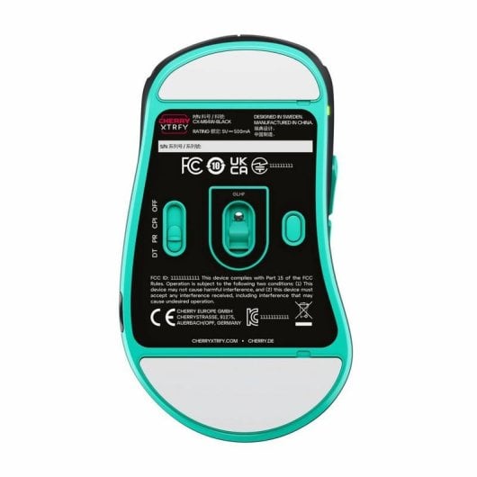 Rato CHERRY XTRFY M64 Wireless 26000DPI Preto Turquesa 53g Ergonómico