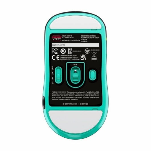 Souris CHERRY XTRFY M68 Wireless 26000DPI Noir Turquoise Ultra-léger 75h
