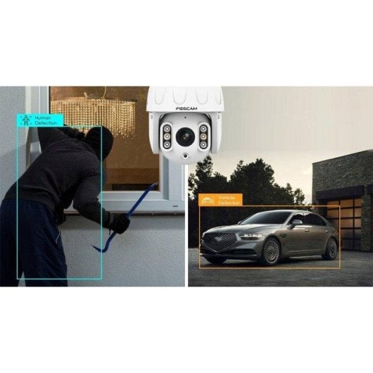 Câmera de vigilância Foscam Sd8ep 4K Visão Noturna Externa Detecção IA Áudio Bidirecional