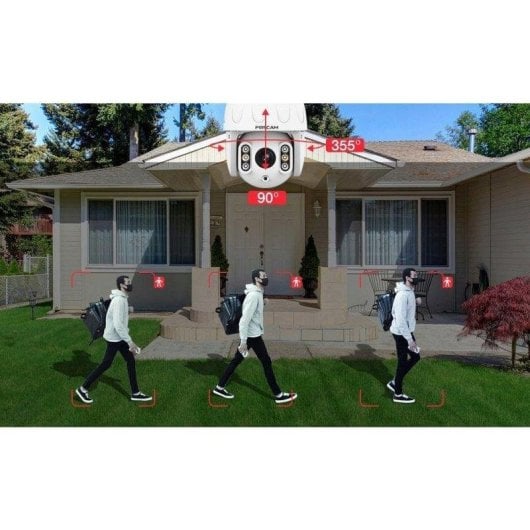 Câmera de vigilância Foscam Sd8ep 4K Visão Noturna Externa Detecção IA Áudio Bidirecional