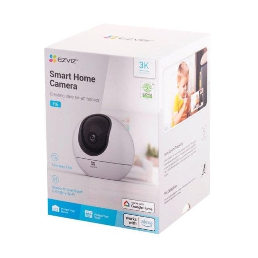 Caméra de surveillance EZVIZ H6 3K Vision Nocturne Intérieure Audio Bidirectionnel Détection IA