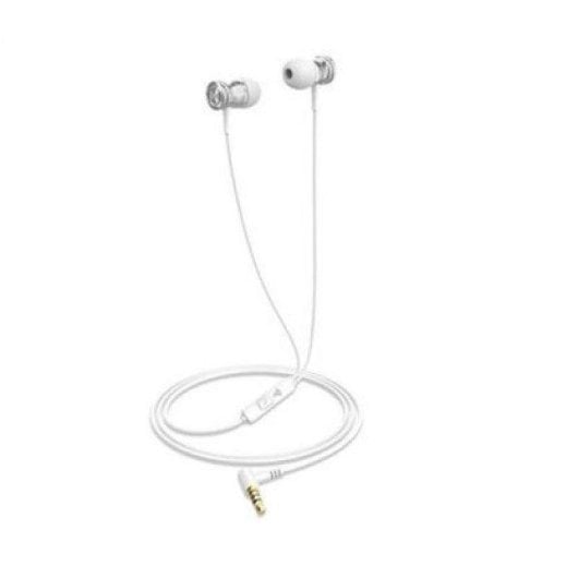 Auriculares Havit E303p con cable Jack 3,5 mm para llamadas y música blancos