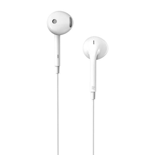 Auriculares Havit E303p con cable Jack 3,5 mm para llamadas y música blancos