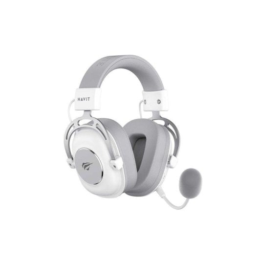 Auriculares Havit H2002YG sem fios e com cabo Bluetooth Gaming Microfone Branco e Cinzento