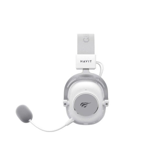 Auriculares Havit H2002YG sem fios e com cabo Bluetooth Gaming Microfone Branco e Cinzento