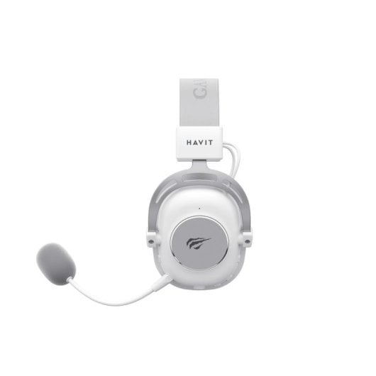 Auriculares Havit H2002YG sem fios e com cabo Bluetooth Gaming Microfone Branco e Cinzento