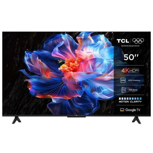 TV TCL LED 50P69K 50" 4K UltraHD 60Hz Smart TV Google TV HDR10 HLG Sem Moldura