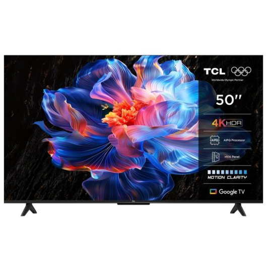 TV TCL LED 50P69K 50" 4K UltraHD 60Hz Smart TV Google TV HDR10 HLG Sem Moldura
