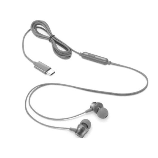 Auriculaires Lenovo 300 Gxd1j77353 filaires USB-C pour appels et musique Gris