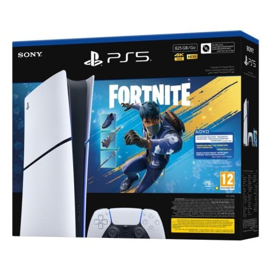 Sony PlayStation 5 Salon AMD Ryzen Zen 2 825GB SSD Fortnite Noir Blanc