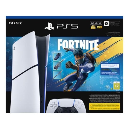 Sony PlayStation 5 Salon AMD Ryzen Zen 2 825GB SSD Fortnite Noir Blanc