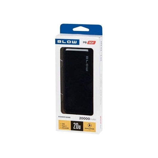Powerbank Blow PB20E 20000 mAh 20W QC PD Weiß Lightning