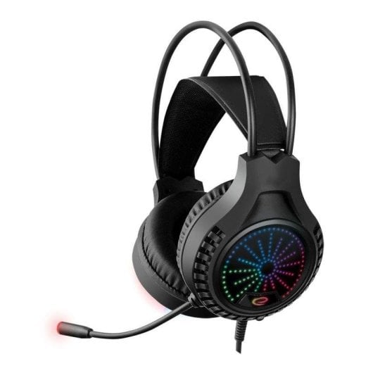 Auriculares Esperanza Egh5000 com fio USB Gaming com LED RGB, Microfone, Preto