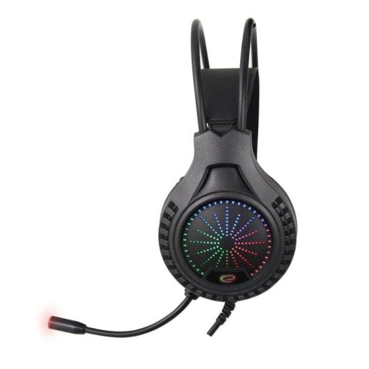 Auriculares Esperanza Egh5000 com fio USB Gaming com LED RGB, Microfone, Preto