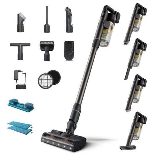 Aspirador sem Fio Philips XC7057/01 25.2V 1100W 80min Lava e Aspira Alergias 0,6L