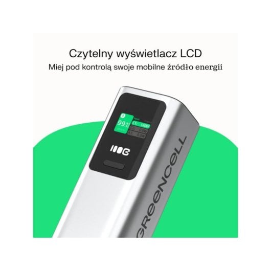 Batterie externe Green Cell PBGC25UD 25200 mAh 140 W USB-C/A affichage OLED
